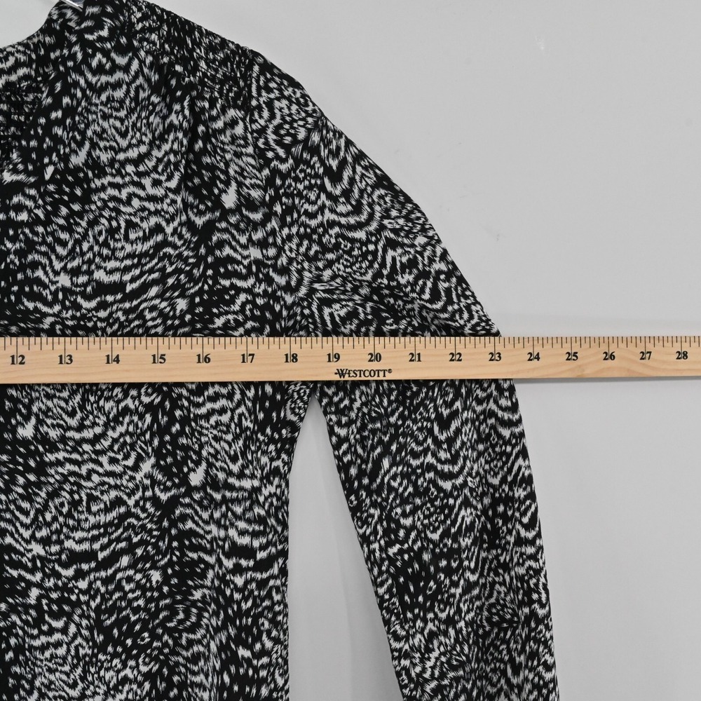 Joie Silk‎ Animal Print Blouse Womens Size S Black White Top Abstract Capsule - Picture 3 of 12
